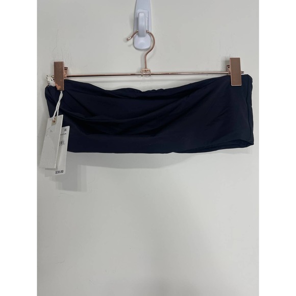 Good American Better Band Bikini Top Black Size 3/Large Bandeau Swimwear Lined - Picture 3 of 4